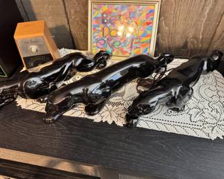 Mid Century Panther TV Lamps (Only 2 Available)