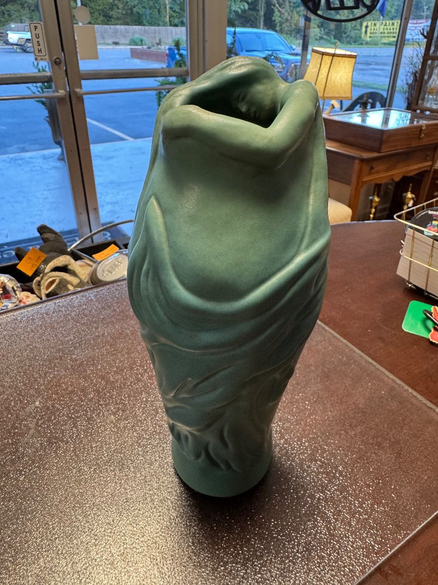 1960s Lorelei Van Briggle Turquoise Vase - Art Deco Pottery - Vintage Art Nouveau Vase - Van Briggle Pottery
