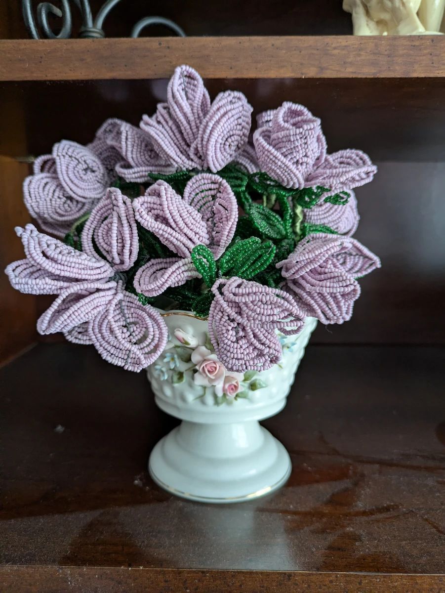 Beaded flower bouquet