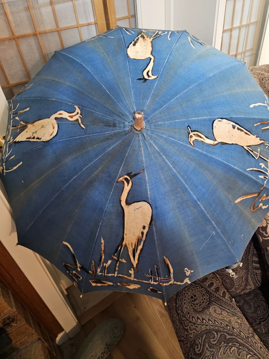 vintage Asian bamboo umbrellas 