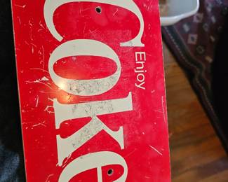 vintage plastic Coke sign