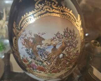 hand painted porcelain egg