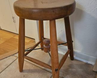 Rustic short stool