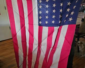 1950-60's silk flag with 48 stars