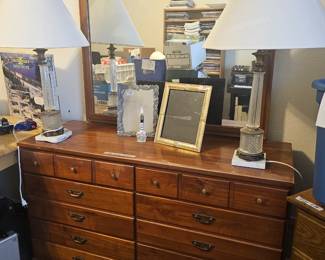 vintage dresser with mirror, needs oiling