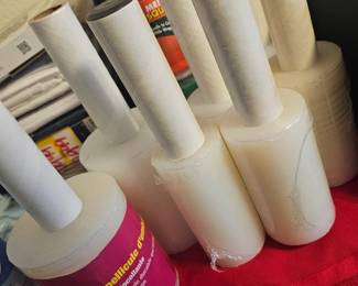 Lots of watappind , tape and office supplies 