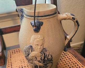 vintage ceramic jug with handle 