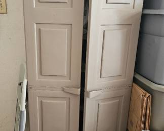 plastic storage cabinets, two available 