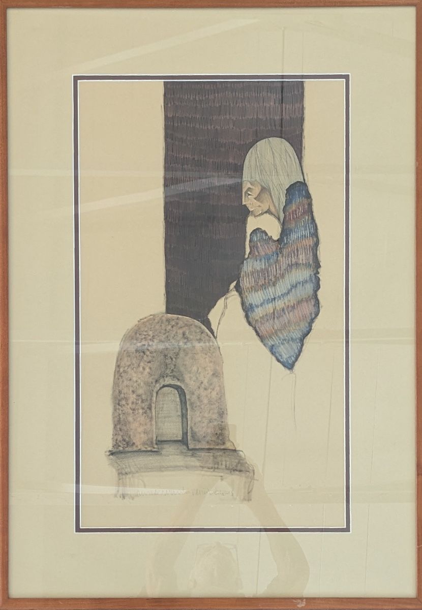Amado Pena signed print 26"W x 37"H