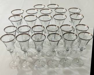 Mikasa Jamestown with platinum trim set of 12 each water and wine