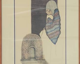 Amado Pena signed print 26"W x 37"H