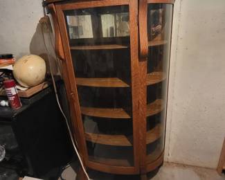 ANTIQUE OAK CURIO