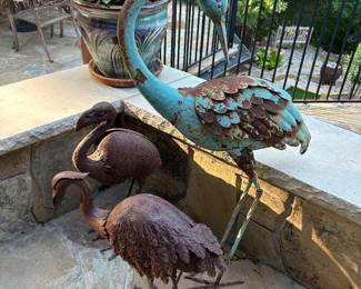 Metal Birds/ Yard Art