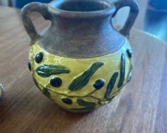 Vintage Olive Jar Pottery