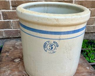 Vintage Garden City Pottery Crock #5 
