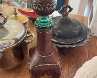 Leather Wrapped Decanter (Made In Italy)