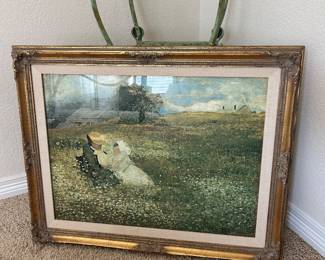 Framed "At Irvington on Hudson by Louis Comfort Print