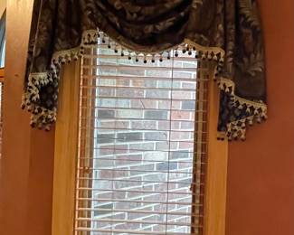 Custom Valance 1 of 2, 36" wide, 34" long above 22" wide window $60 each