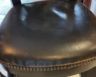 Bar Stools 25" seat tall, 43" back tall, Genuine Leather has some age wear. S60 each