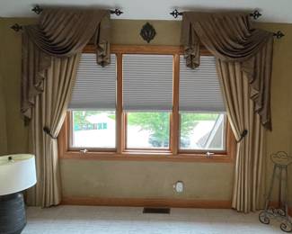 Custom Window Curtains approx .42" wide X 85" tall each $250 for both.