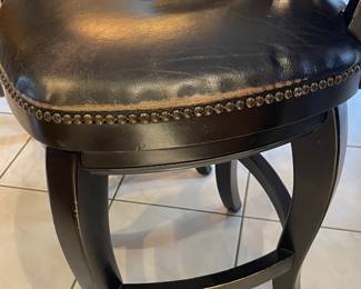 Bar Stools 25" seat tall, 43" back tall, Genuine Leather has some age wear. S60 each