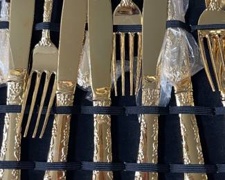 Gold Plated Set of Silverware $120