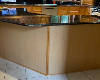 Kitchen Island approx. 91" x 75" x 36" tall, Granite one piece $800