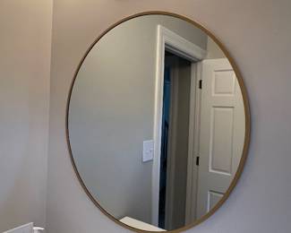 Round Mirror Gold Frame $50