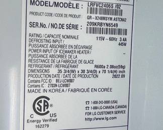 LG Smart Refrigerator, InstaView, 36"