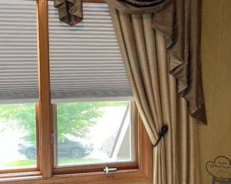 Custom Window Curtains approx .42" wide X 85" tall each $250 for both.