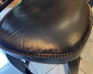 Bar Stools 25" seat tall, 43" back tall, Genuine Leather has some age wear. S60 each