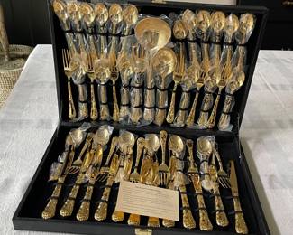 Gold Plated Set of Silverware $120