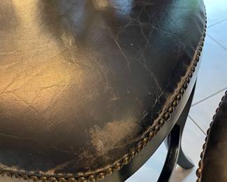 Bar Stools 25" seat tall, 43" back tall, Genuine Leather has some age wear. S60 each