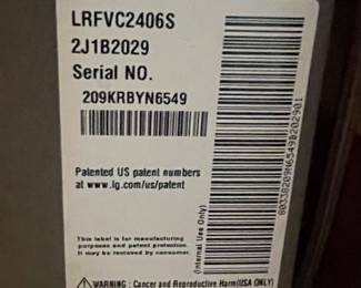 LG Smart Refrigerator, InstaView, 36"