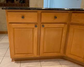 Kitchen Island approx. 91" x 75" x 36" tall, Granite one piece $800