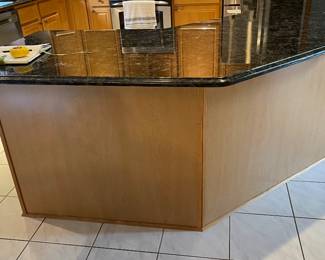Kitchen Island approx. 91" x 75" x 36" tall, Granite one piece $800