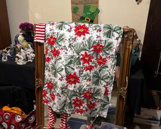 1950’s poinsettia tablecloth