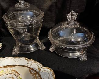 EAPG Viking Man candy dishes 1870s