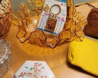 Hand Blown Glass Basket