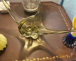 vintage amber glass bowl