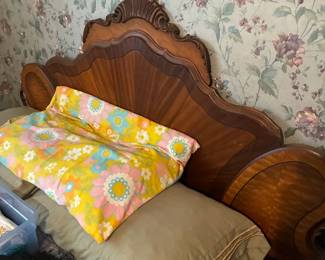 antique headboard