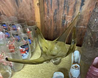 vintage glass decor