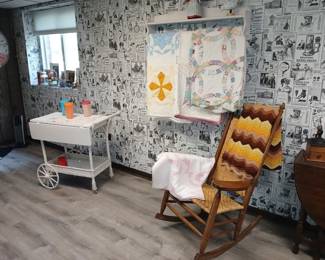handmade textiles,, wall quilts, double wedding ring quilt