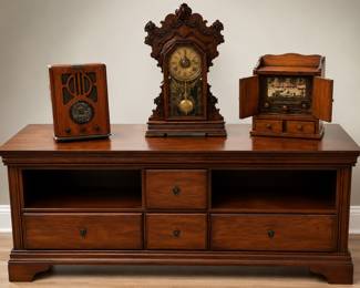 wood media console