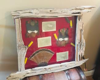 rustic hunting shadow box/display case