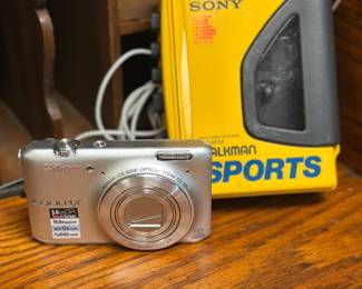 Sony walkman sports , Nikon CoolPix camera
