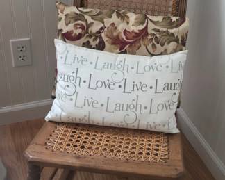 vintage cane-seat and cane-back rocking chair
