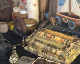 assortment of small vintage collectibles