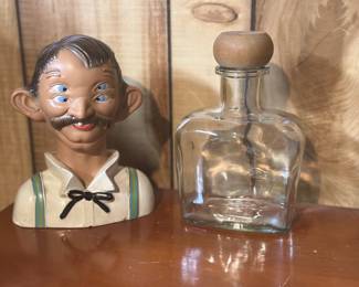 vintage novelty chalkware/plaster bust
