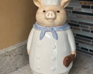 ceramic pig chef cookie jar